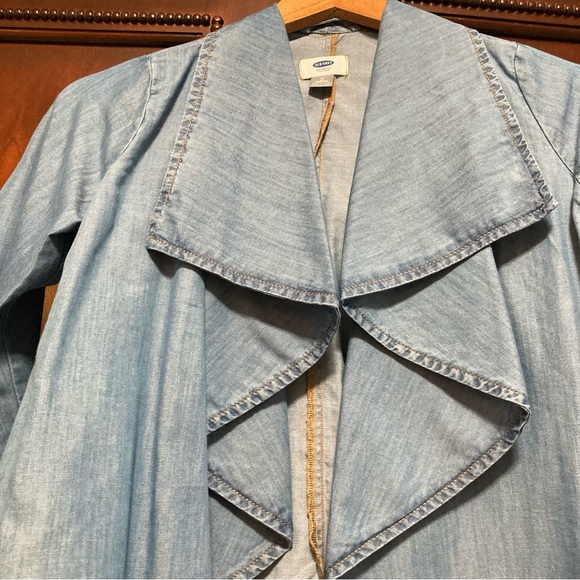 Girls Chambray Denim Jacket Size 8 Medium Kids - Picture 3 of 5